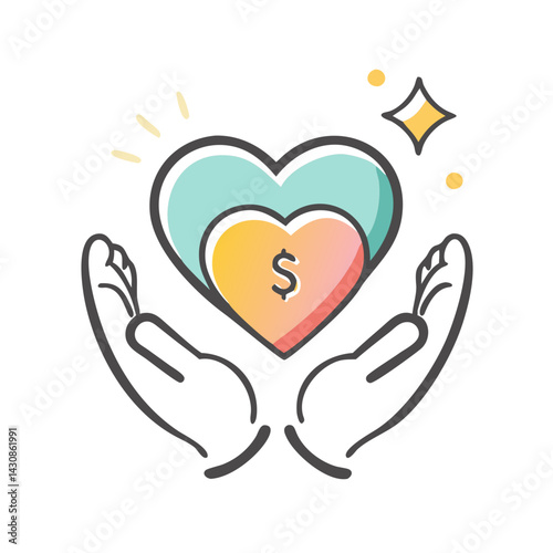 nonprofit icon, nonprofit vector illustration-simple illustration of nonprofit, perfect for nonprofit logos and icons