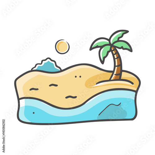 oasis icon, oasis vector illustration-simple illustration of oasis, perfect for oasis logos and icons