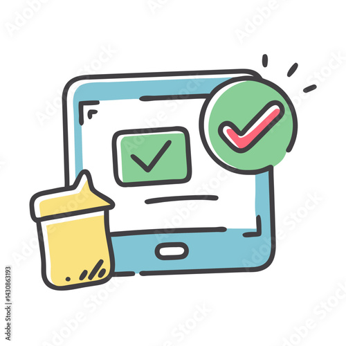 order confirmation icon, order confirmation vector illustration-simple illustration of order confirmation, perfect for order confirmation logos and icons