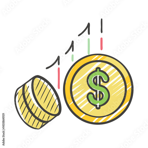 penny stocks icon, penny stocks vector illustration-simple illustration of penny stocks, perfect for penny stocks logos and icons