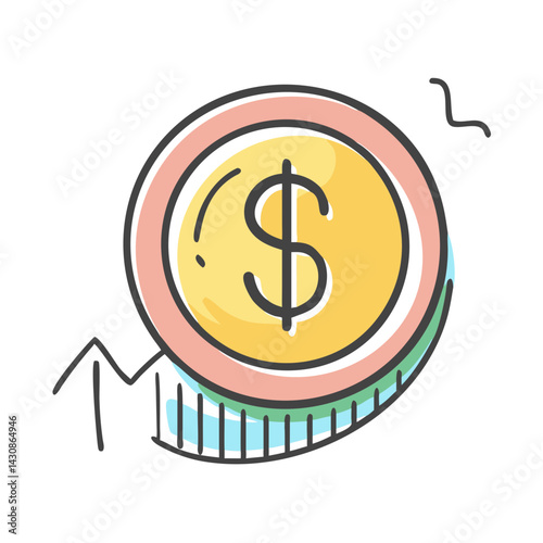 penny stocks icon, penny stocks vector illustration-simple illustration of penny stocks, perfect for penny stocks logos and icons