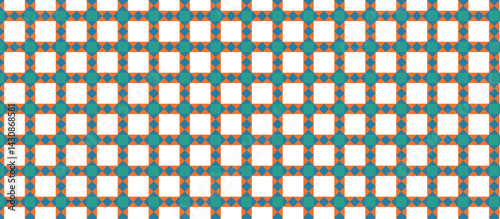 Geometric Pattern with White Grid, Diamond Shapes and Square Lattice, Repeating Seamless Background for Wallpaper or Design