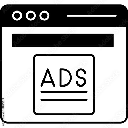 Online Advertising  SVG Icon