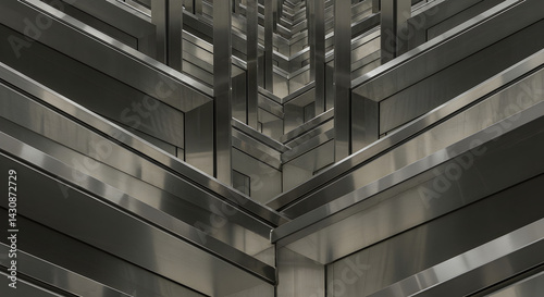 Geometric Reflections: A Study In Metallic Architecture Symmetry