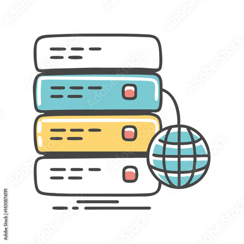 proxy server icon, proxy server vector illustration-simple illustration of proxy server, perfect for proxy server logos and icons