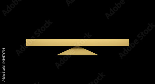 Golden Equilibrium Geometric Arrangement on Black Backdrop Elegant Simplicity