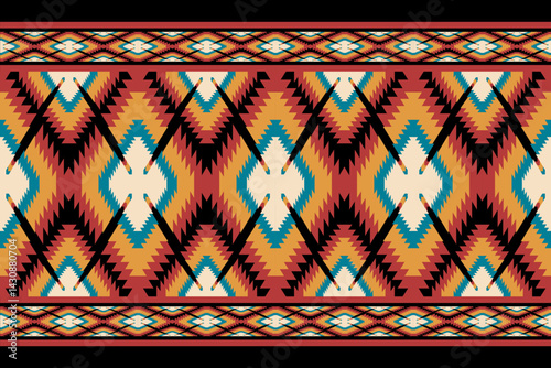 Intricate southwestern pattern with repeating diamond shapes showcases a vintage aesthetic on a textured backdrop evoking cultural heritage.
