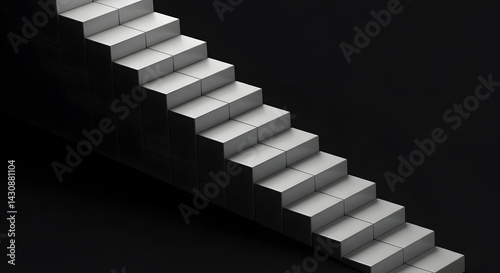 Wallpaper Mural Abstract Staircase Made Of Geometric Blocks In Diminishing Perspective Torontodigital.ca