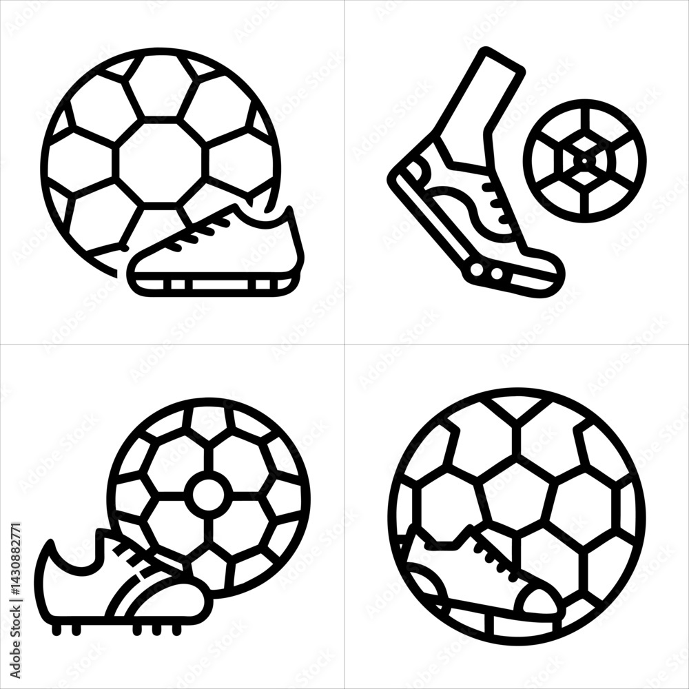 Obraz premium soccer icon set 