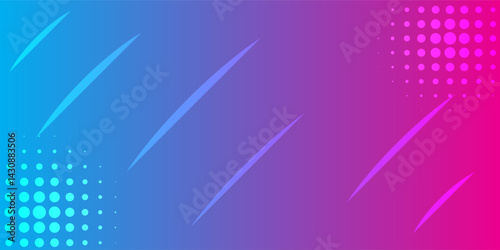 Abstract technology horizontal motion style concept. Particle connection background design with red and blue lights. eps 10