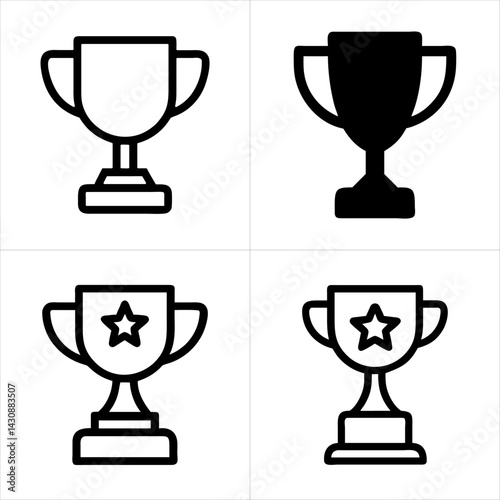 trophy icon set
