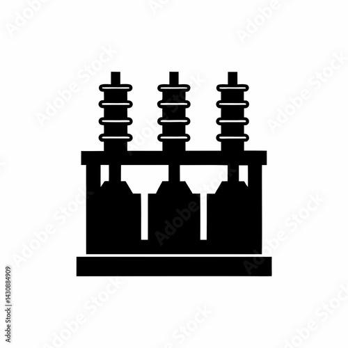 creative details electric substation icon vector illustration	