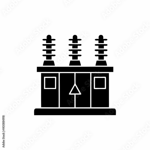 creative details electric substation icon vector illustration	