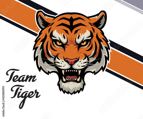 tiger head vector illustration