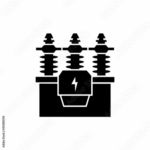 creative details electric substation icon vector illustration	