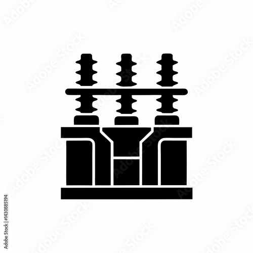 creative details electric substation icon vector illustration	