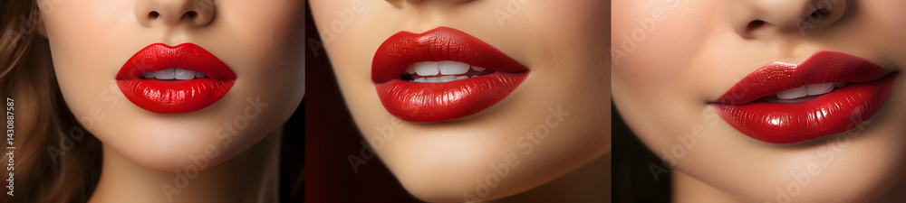 Fototapeta premium Beautiful Woman Red Lips