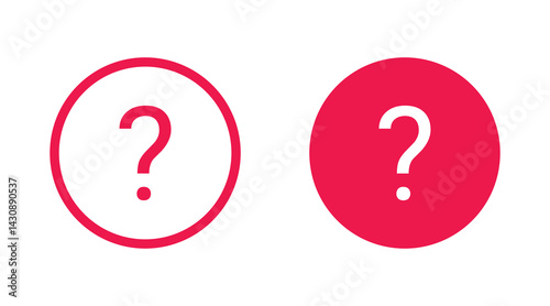Question mark icon symbol, question mark sign vector, editable, illustration