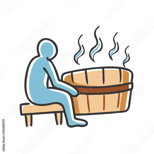 sauna icon, sauna vector illustration-simple illustration of sauna, perfect for sauna logos and icons