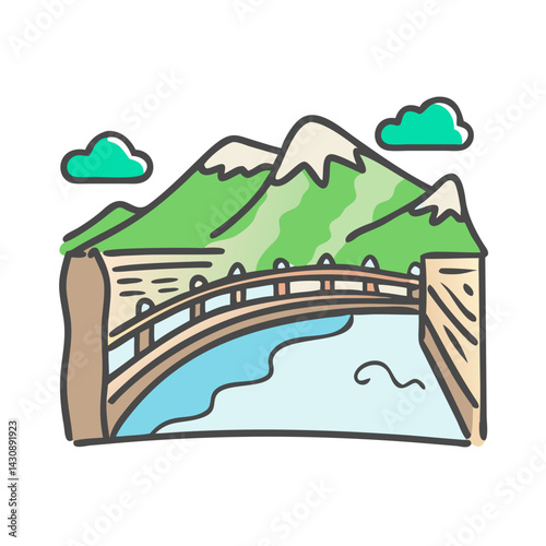 scenic overlook icon, scenic overlook vector illustration-simple illustration of scenic overlook, perfect for scenic overlook logos and icons