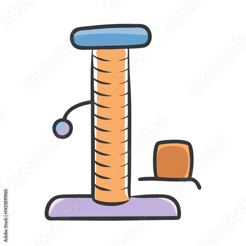 scratching post icon, scratching post vector illustration-simple illustration of scratching post, perfect for scratching post logos and icons