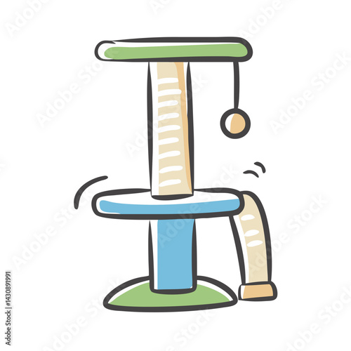 scratching post icon, scratching post vector illustration-simple illustration of scratching post, perfect for scratching post logos and icons