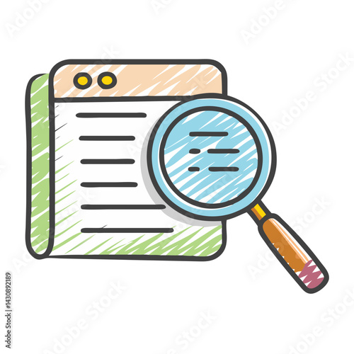 search results icon, search results vector illustration-simple illustration of search results, perfect for search results logos and icons