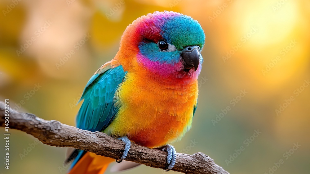 a cute colorful paradise bird