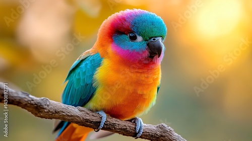 Obraz na płótnie a cute colorful paradise bird w salonie