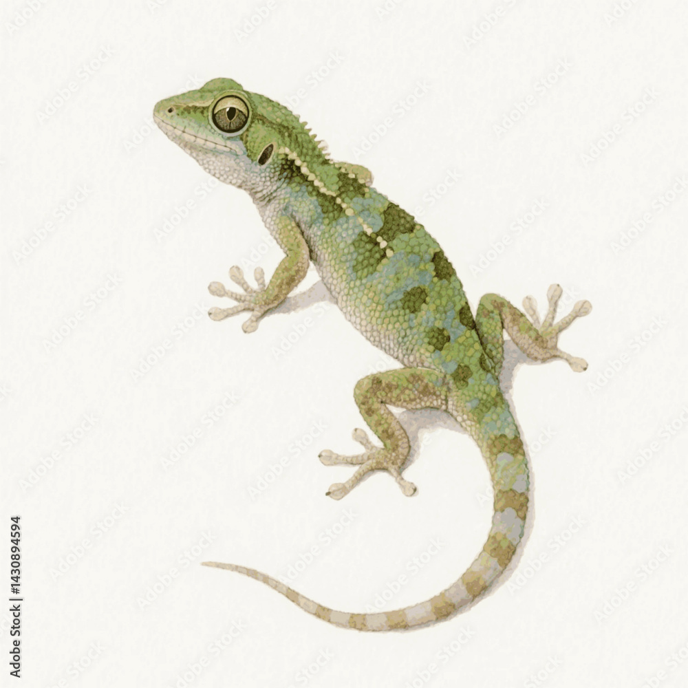 Naklejka premium Amber Echoes: fluid silhouette gecko giraffe isolated watercolor vector illustration svg