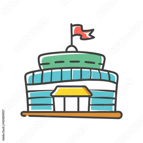 shopping mall icon, shopping mall vector illustration-simple illustration of shopping mall, perfect for shopping mall logos and icons