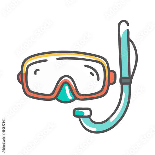 snorkeling icon, snorkeling vector illustration-simple illustration of snorkeling, perfect for snorkeling logos and icons