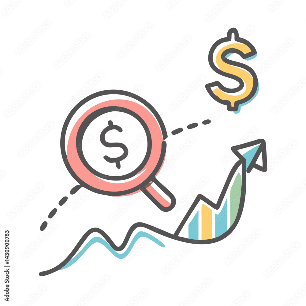 Fototapeta premium stock analysis icon, stock analysis vector illustration-simple illustration of stock analysis, perfect for stock analysis logos and icons