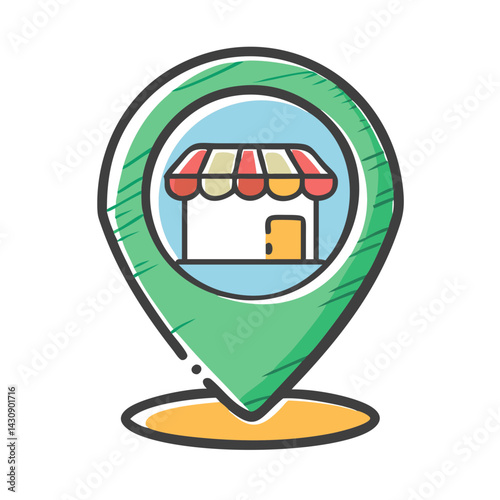 store locator icon, store locator vector illustration-simple illustration of store locator, perfect for store locator logos and icons