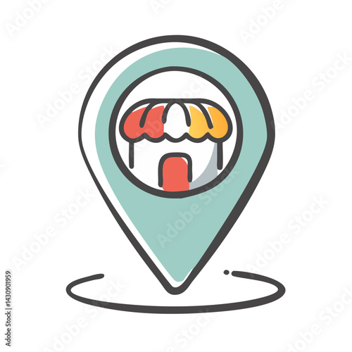 store locator icon, store locator vector illustration-simple illustration of store locator, perfect for store locator logos and icons