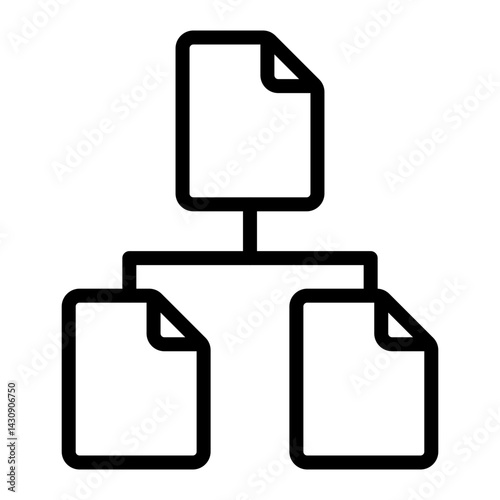 File Structure Vector Line Icon Design