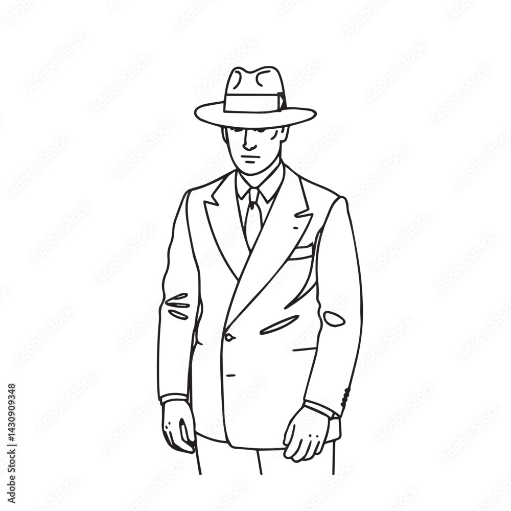 Man With Hat Silhouette - Artistic Vector Line Art - man with hat silhouette - man with hat vector - man with hat doodle - hat illustration - man with hat line art
Man With Hat Silhouette - Artistic Vector Line Art - man with hat silhouette - man with hat vector - man with hat doodle - hat illustration - man with hat line art