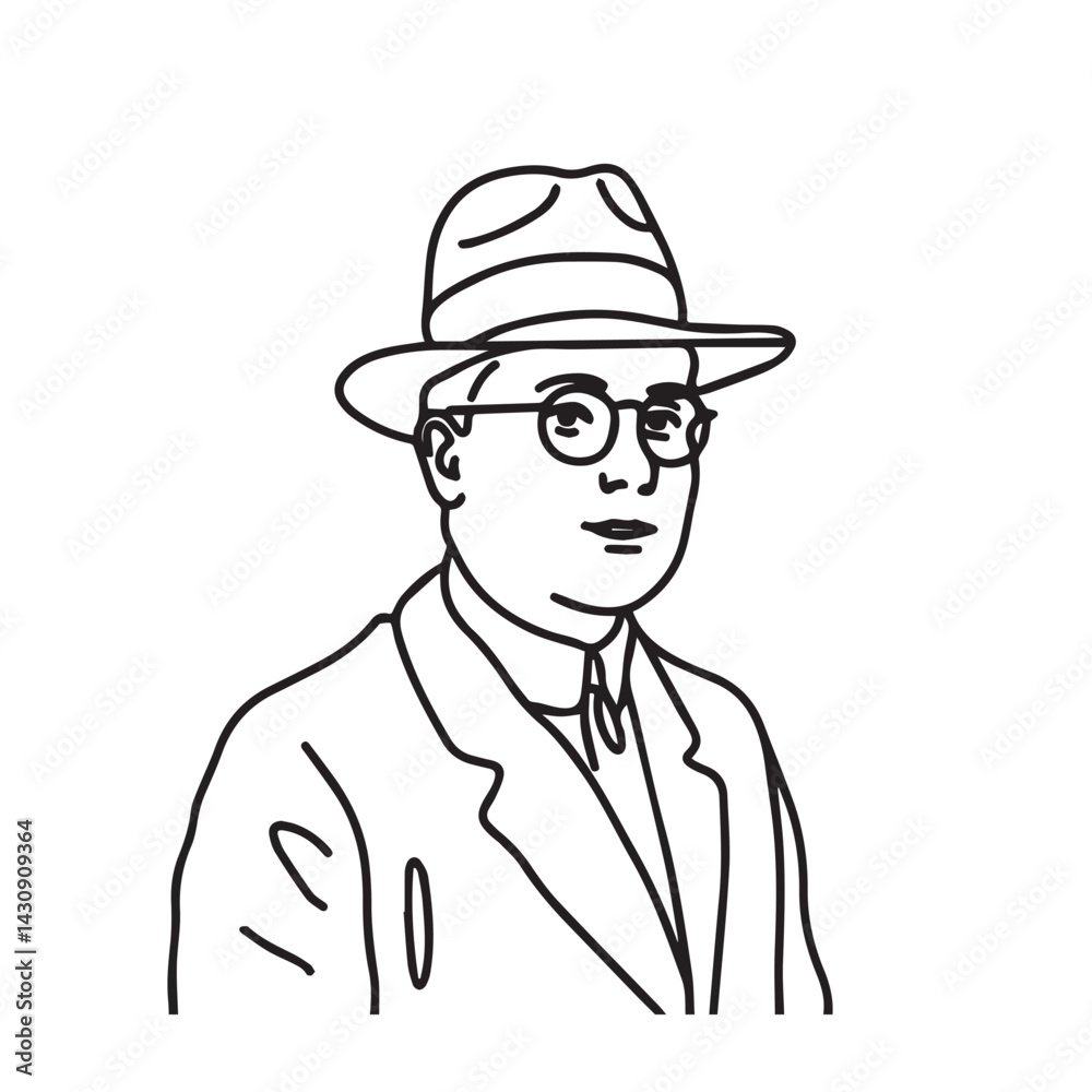 Man With Hat Silhouette - Minimal Outline Art - man with hat silhouette - man with hat vector - man with hat doodle - hat illustration - man with hat line art
Man With Hat Silhouette - Minimal Outline Art - man with hat silhouette - man with hat vector - man with hat doodle - hat illustration - man with hat line art