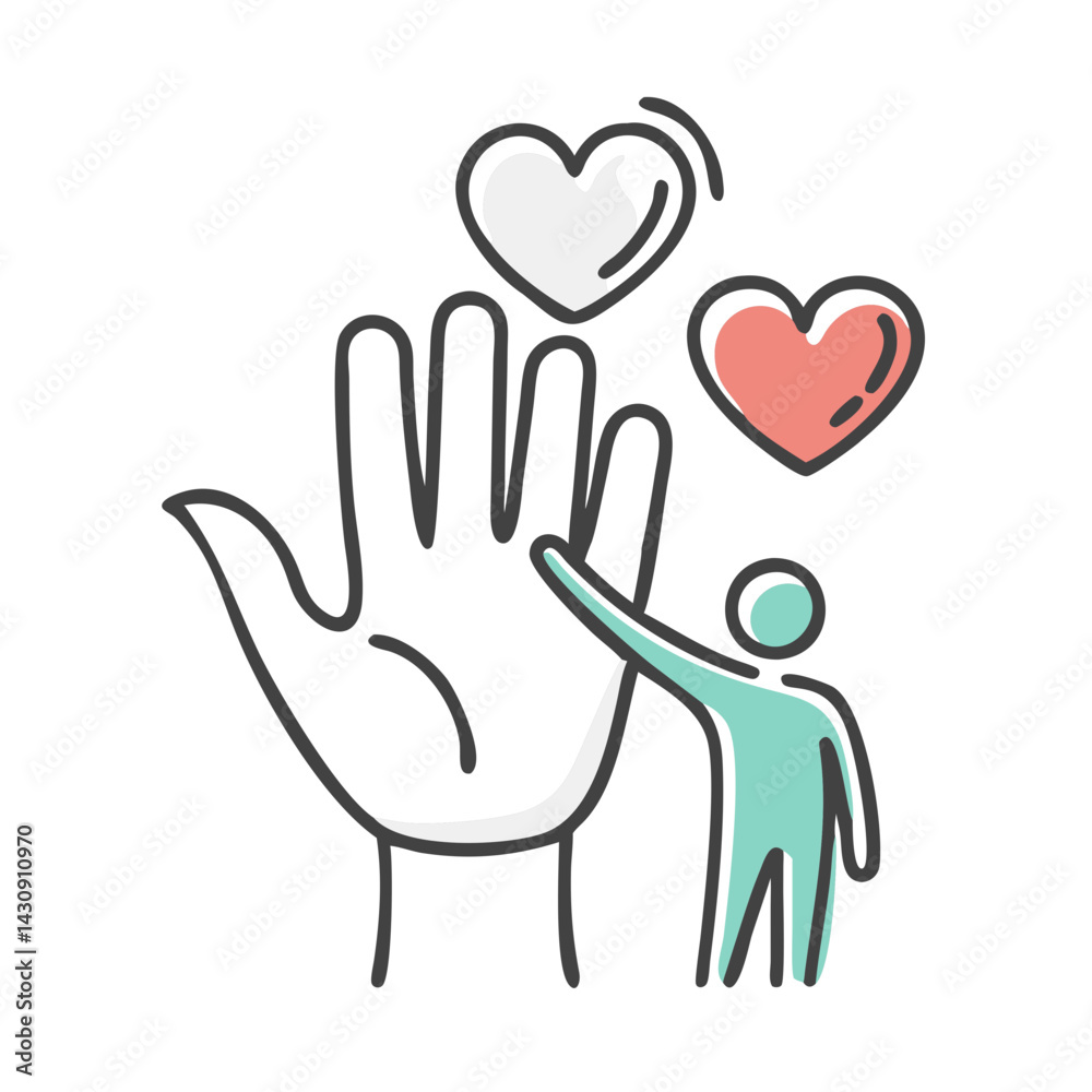 Fototapeta premium volunteer Copy icon, volunteer Copy vector illustration-simple illustration of volunteer Copy, perfect for volunteer Copy logos and icons