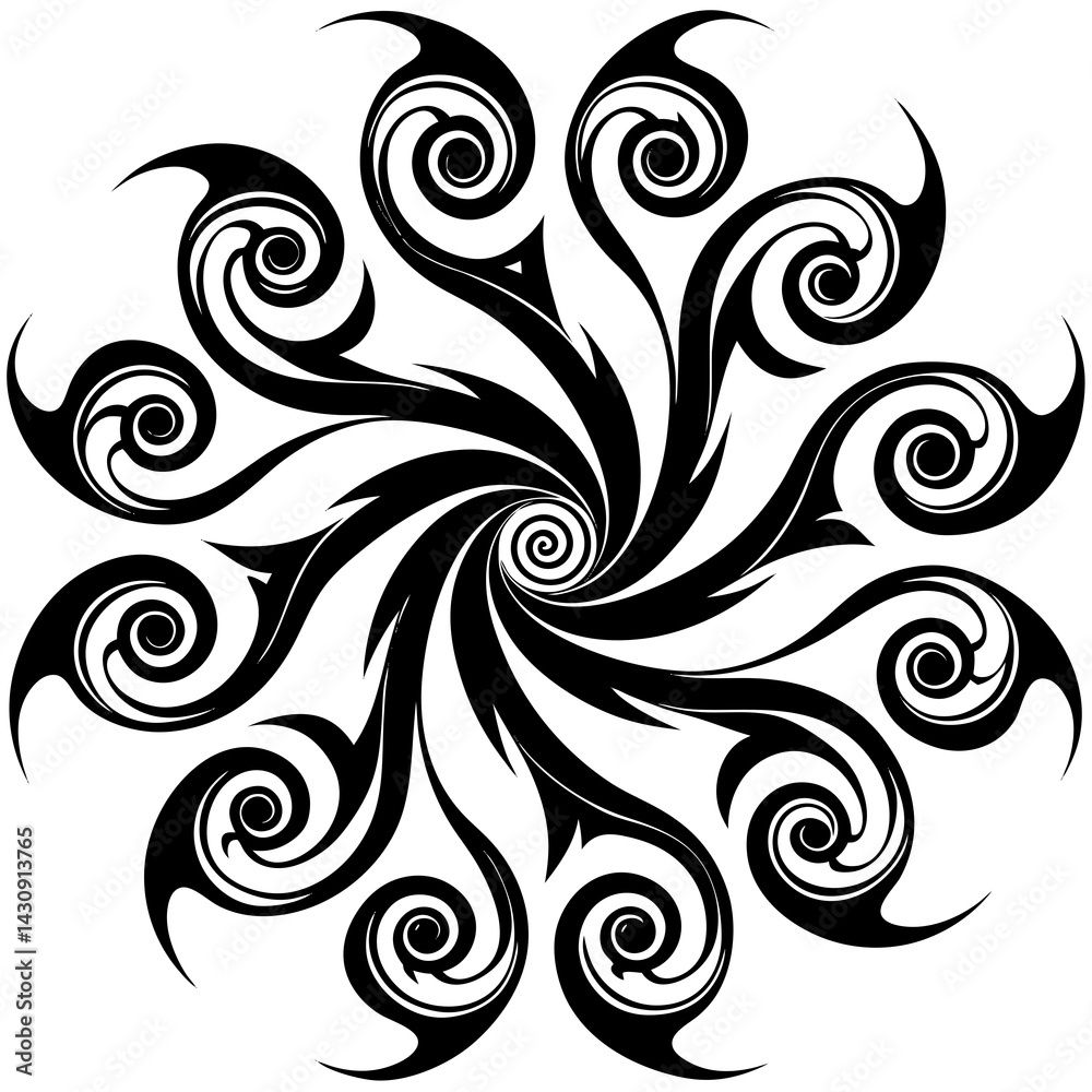 Fototapeta premium Calligraphy Swirl Decorative Flourish Elegant Vintage Ornament Design