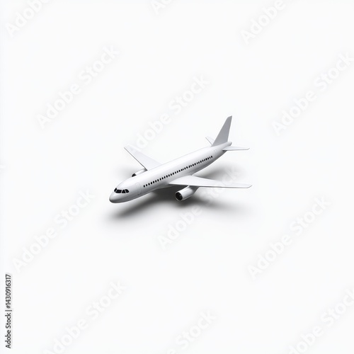 Airplane model isolated on white background