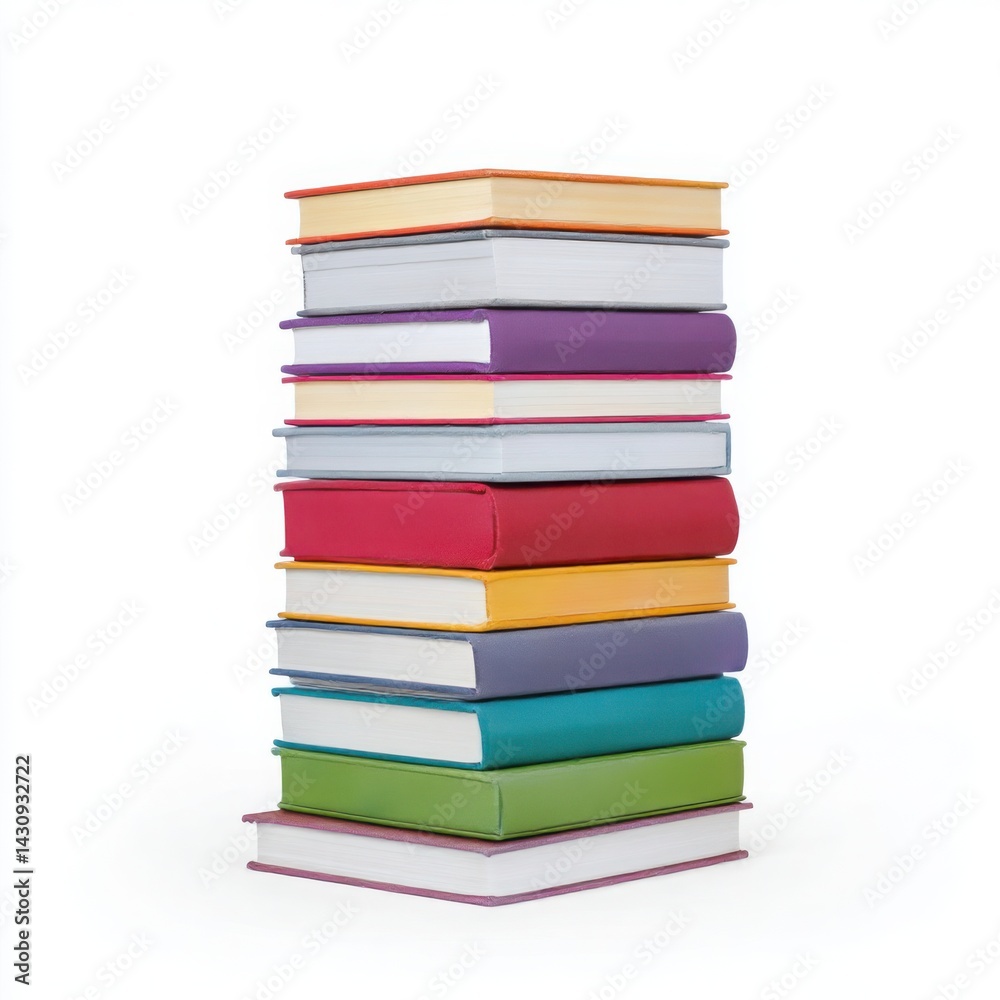 Stack of colorful books isolated on white background Stack of colorful books isolated on white background