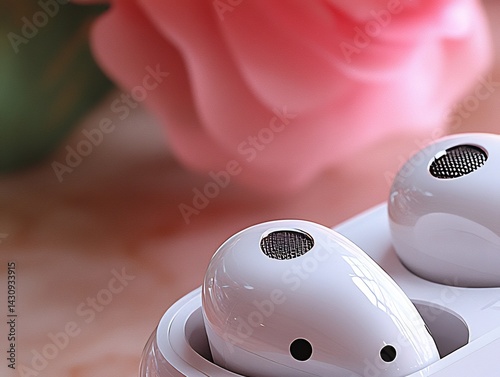 Clean product shoot of electronics sleek glossy surfaces