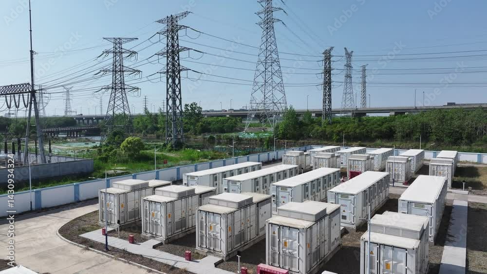 aerial view Energy storage power station