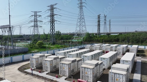 aerial view Energy storage power station