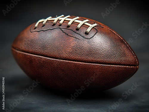 Detailed product shoot of football in action showing texture and color