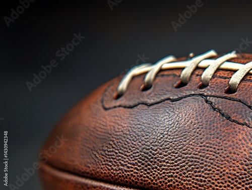 Detailed product shoot of football in action showing texture and color
