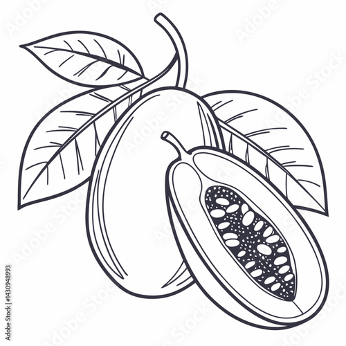 black and white pear