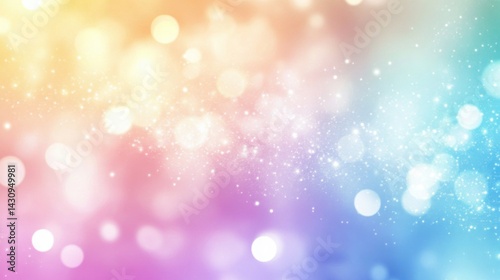 Colorful Bokeh Background with Soft Pastel Hues and Sparkling Lights