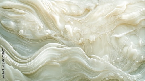 Creamy Texture Abstract Art with Smooth Waves and Gentle Swirls